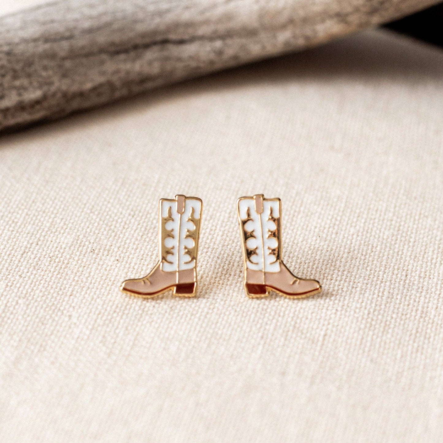 Cowgirl Boots Enamel Earrings