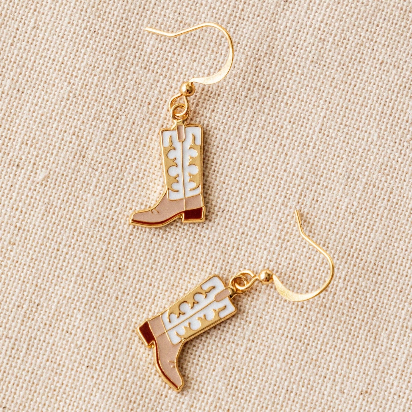 Cowgirl Boots Enamel Earrings