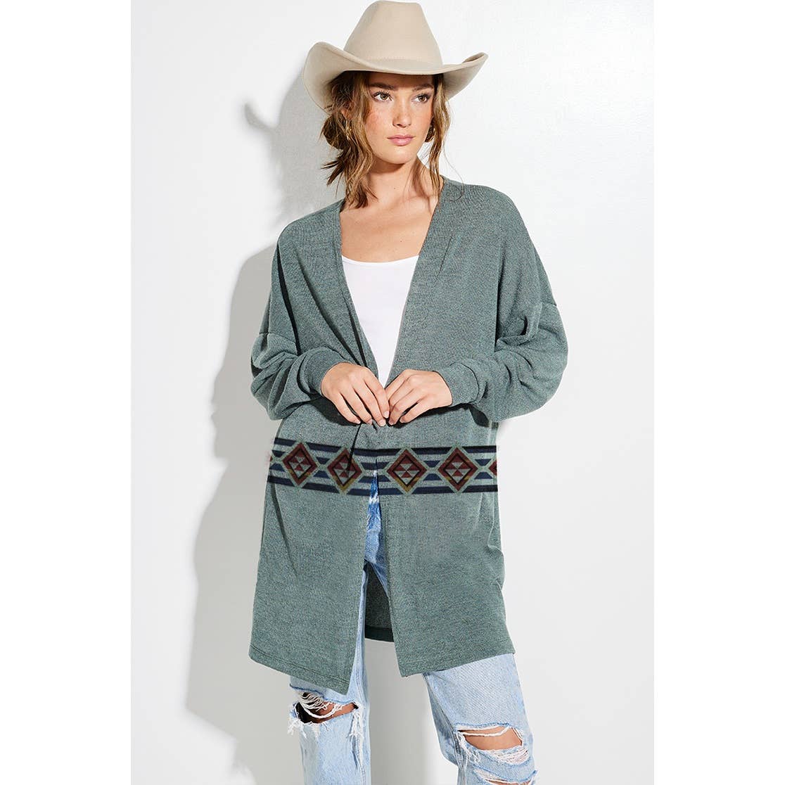 Aztec Knit casual style Cardigan