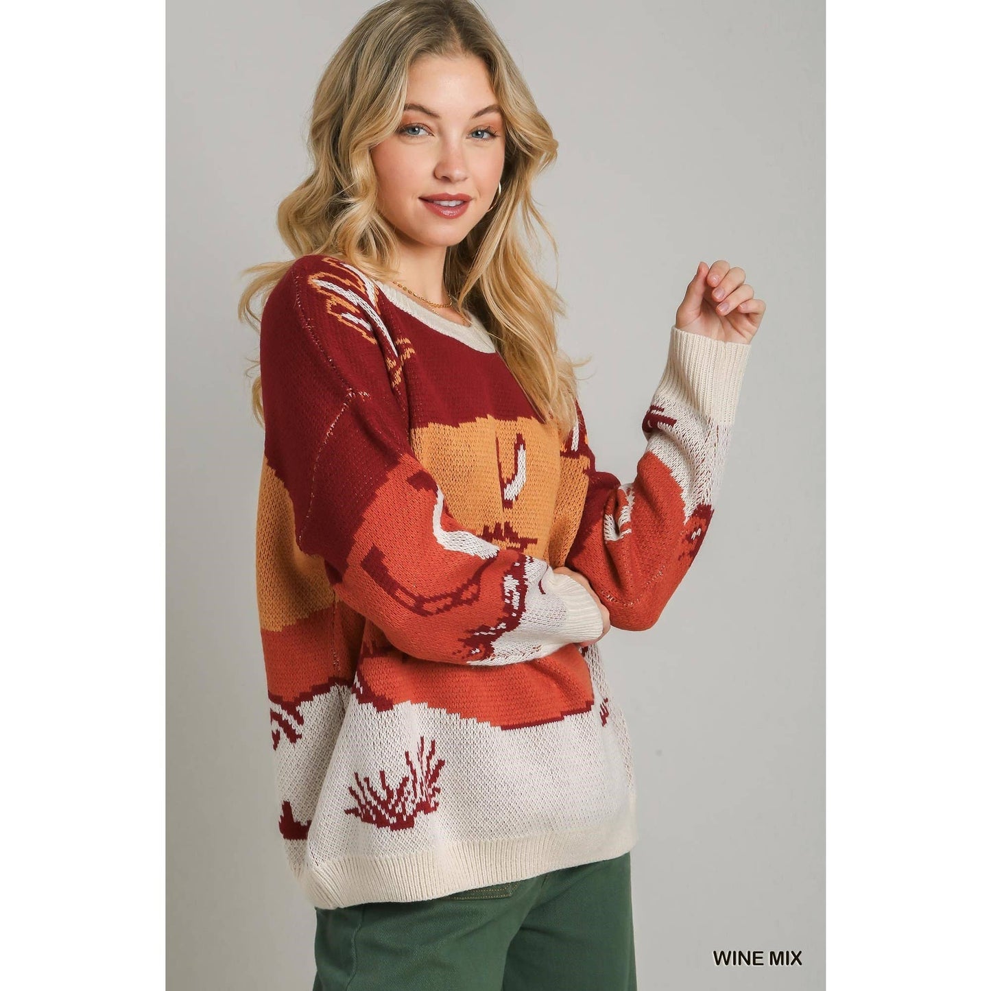 Cactus Pullover Sweater Top