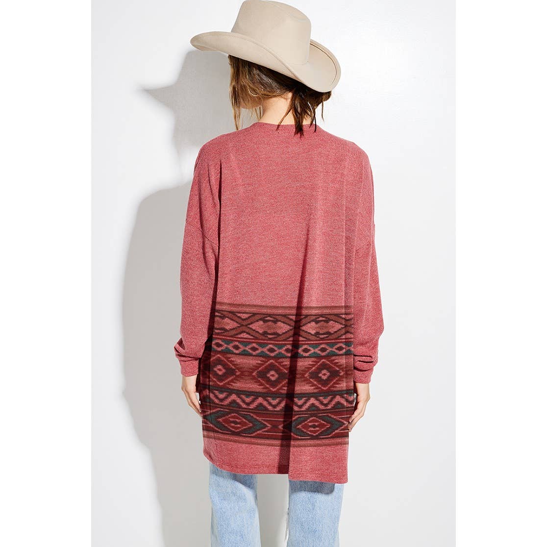 Aztec Border Knit Cardigan