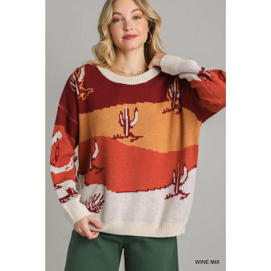 Cactus Pullover Sweater Top